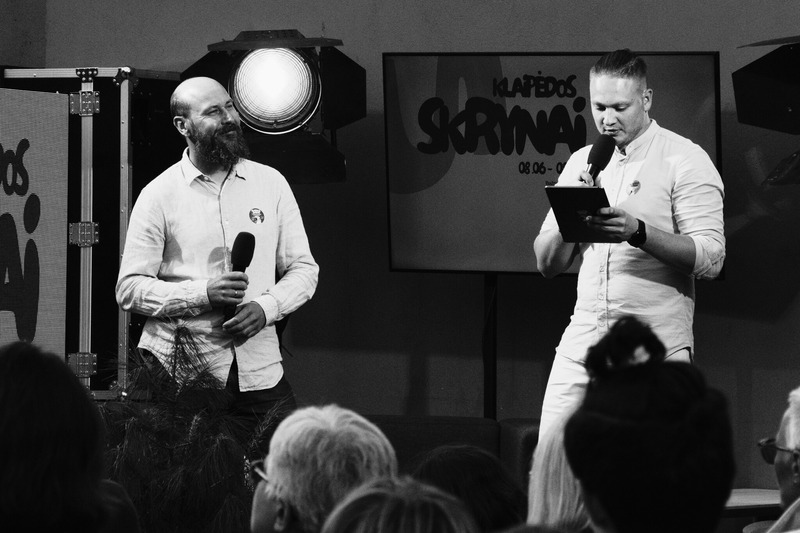 Vedėjai festivalyje Klaipėdos Skrynai
